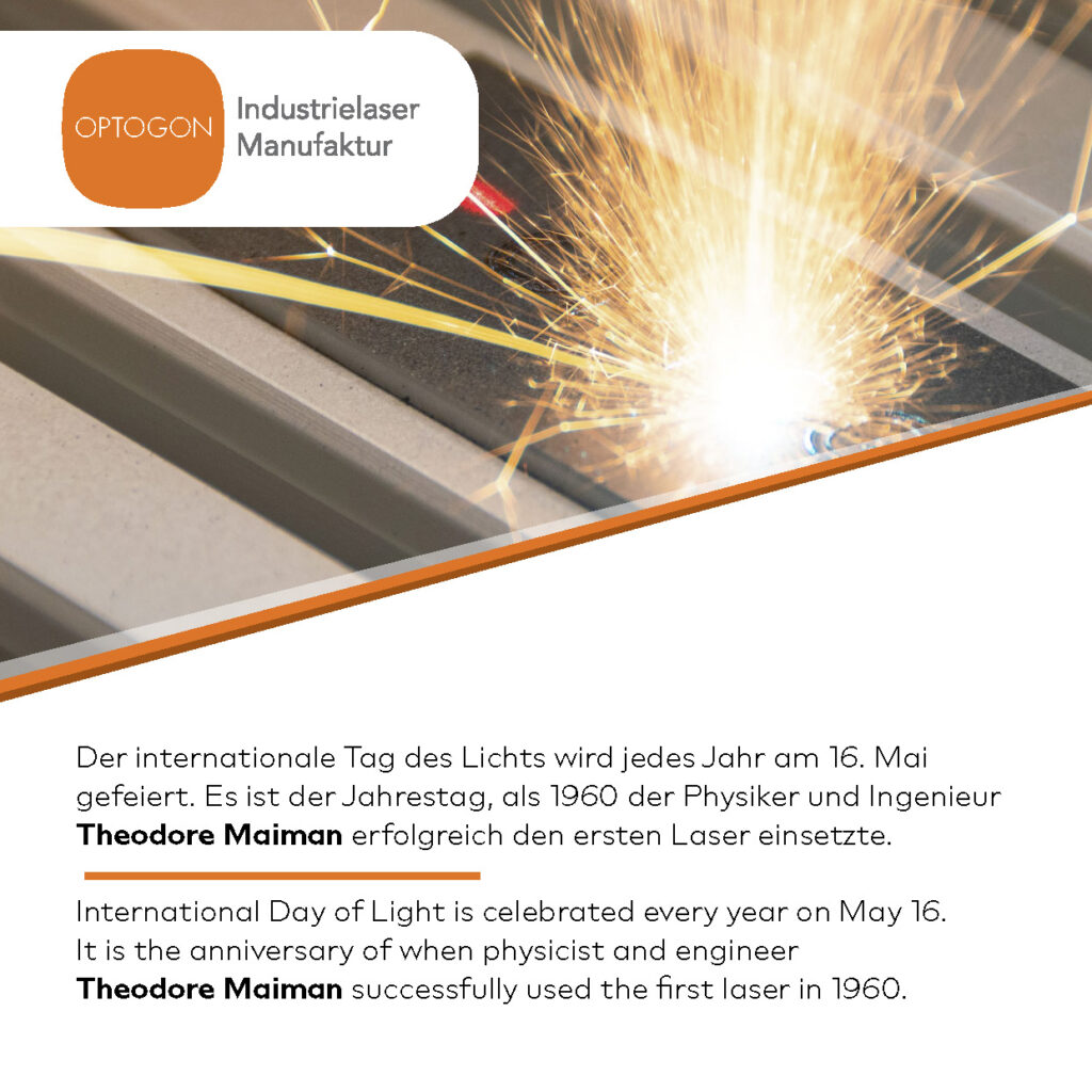 16. Mai Internationaler Tag des Lichts Optogon