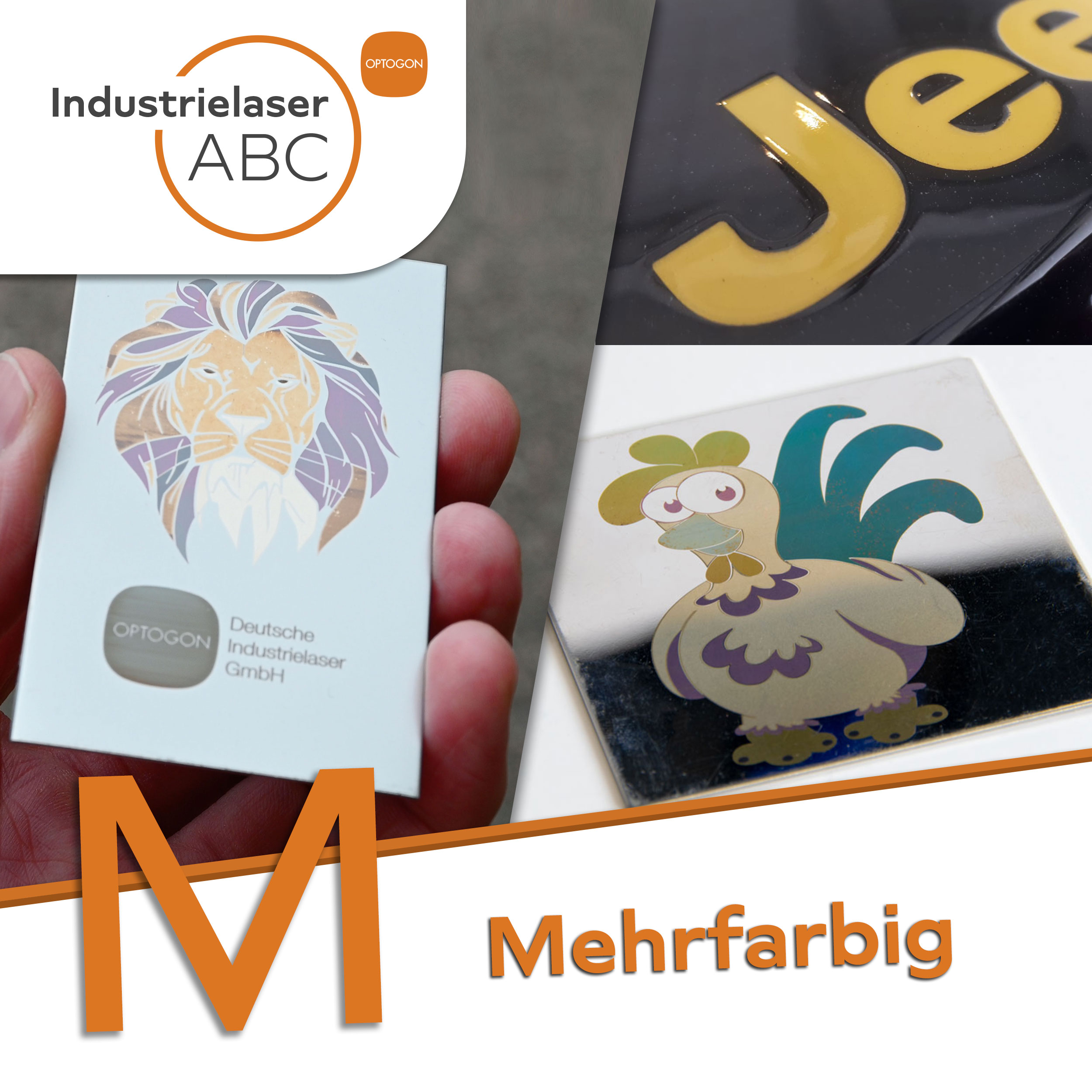 Industrielaser Mehrfarbig