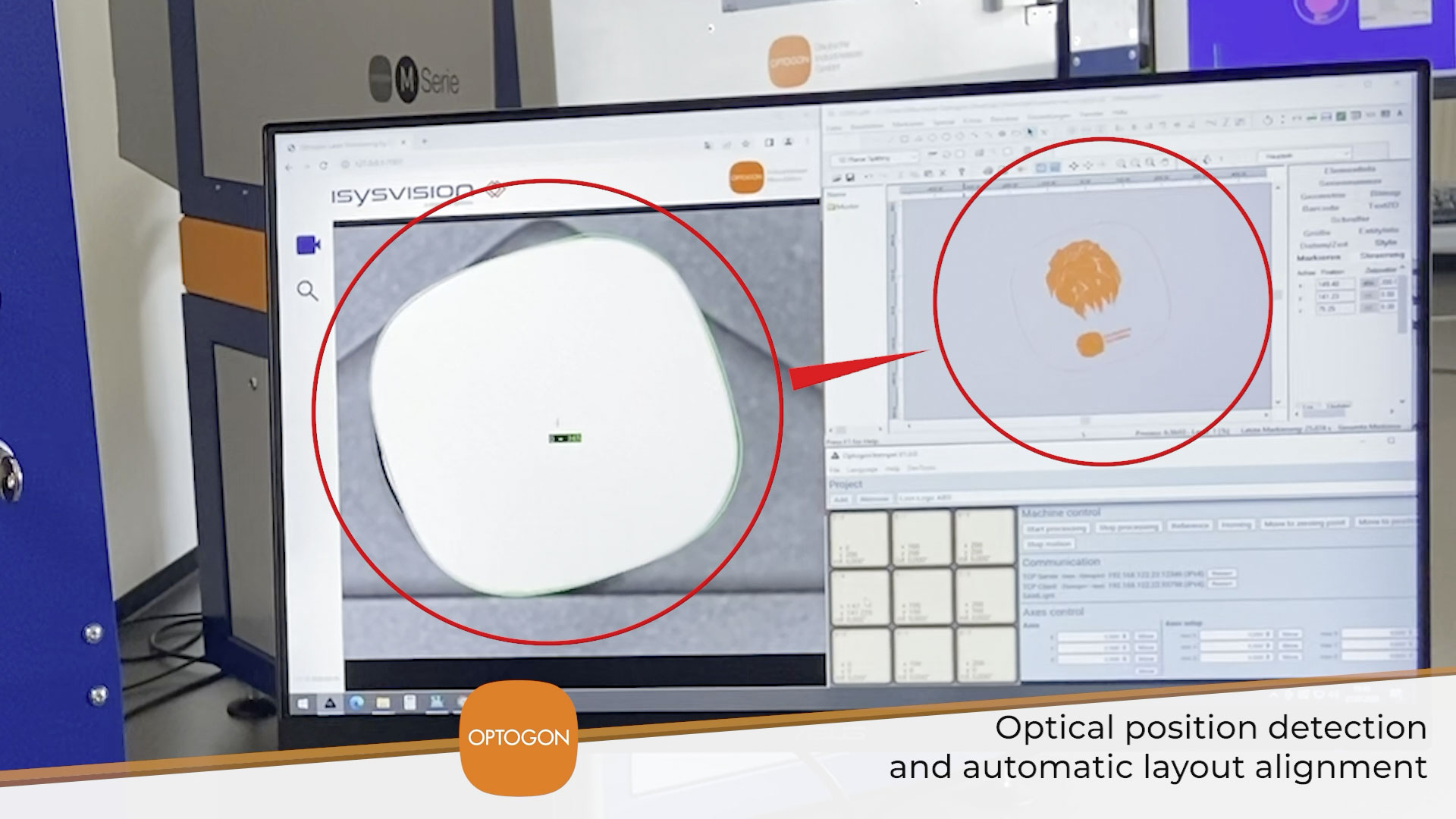 Optical position detection and automatic layout alignment